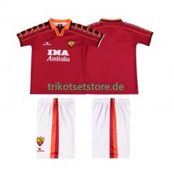 AS Rom Retro 1998 1999 Kinder Trikotset Heim Kurzarm