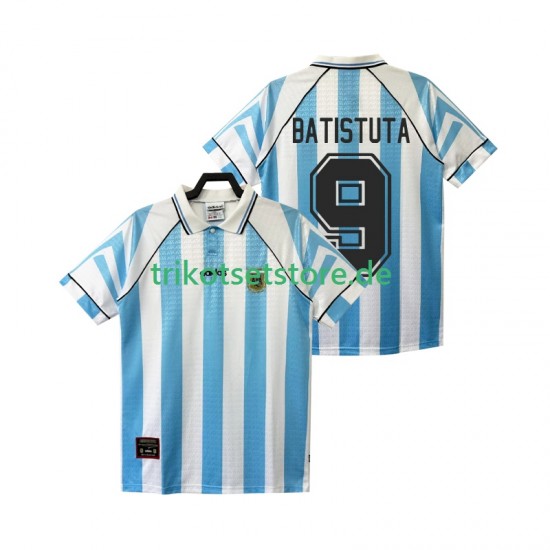 Argentinien BATISTUTA 9 Retro 1996 1997 Herren Trikot Heim Kurzarm
