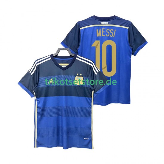 Argentinien Lionel Messi 10 Retro 2014 Herren Trikot Auswärts Kurzarm