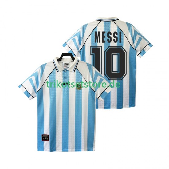 Argentinien Lionel Messi 10 Retro 1996 1997 Herren Trikot Heim Kurzarm