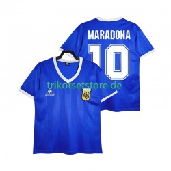 Argentinien MARADONA 10 Retro 1986 Herren Trikot Auswärts Kurzarm