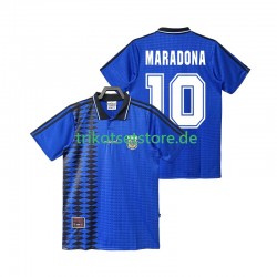 Argentinien MARADONA 10 Retro 1994 Herren Trikot Auswärts Kurzarm