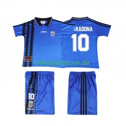 Argentinien MARADONA 10 Retro 1994 Kinder Trikotset Auswärts Kurzarm