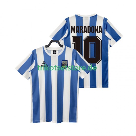 Argentinien MARADONA 10 Retro 1986 Herren Trikot Heim Kurzarm