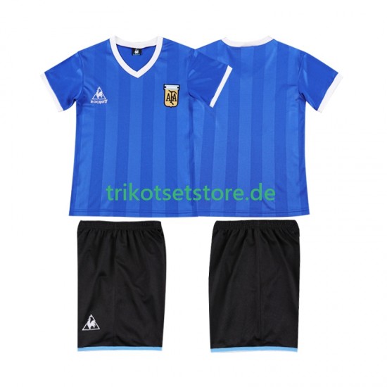 Argentinien Retro 1986 Kinder Trikotset Auswärts Kurzarm