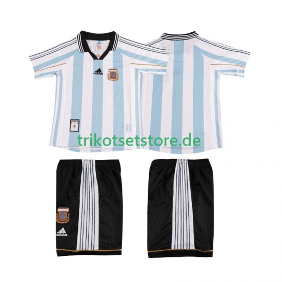 Argentinien Retro 1998 Kinder Trikotset Heim Kurzarm