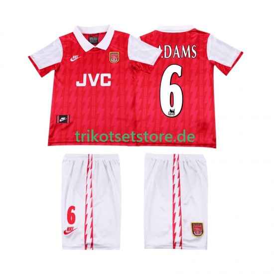 Arsenal ADAMS 6 Retro 1994 1996 Kinder Trikotset Heim Kurzarm