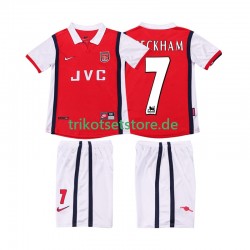 Arsenal BECKHAM 7 Retro 1998 1999 Kinder Trikotset Heim Kurzarm