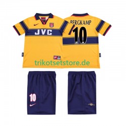 Arsenal BERGKAMP 10 Retro 1997 1999 Kinder Trikotset Auswärts Kurzarm