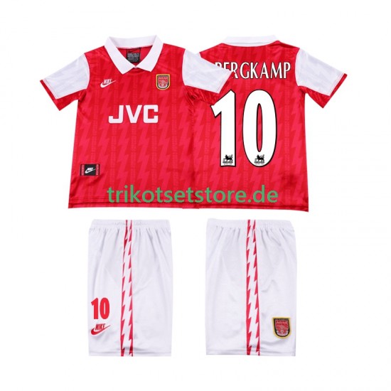 Arsenal BERGKAMP 10 Retro 1994 1996 Kinder Trikotset Heim Kurzarm