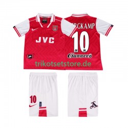 Arsenal BERGKAMP 10 Retro 1996 1997 Kinder Trikotset Heim Kurzarm