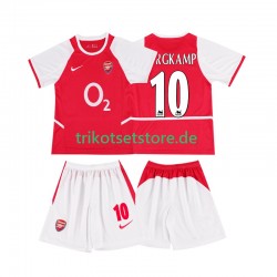 Arsenal BERGKAMP 10 Retro 2002 2003 Kinder Trikotset Heim Kurzarm