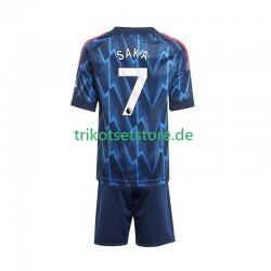 Arsenal Bukayo Saka 7 2025-2026 Kinder Trikotset Auswärts Kurzarm