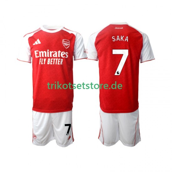 Arsenal Bukayo Saka 7 2025-2026 Kinder Trikotset Heim Kurzarm
