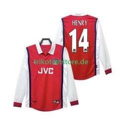Arsenal Henry 14 Retro 1998 1999 Herren Trikot Heim Langarm