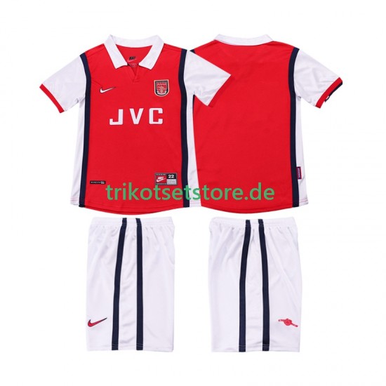 Arsenal Retro 1998 1999 Kinder Trikotset Heim Kurzarm
