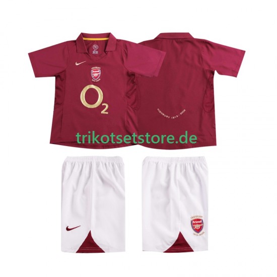 Arsenal Retro 2005 2006 Kinder Trikotset Heim Kurzarm
