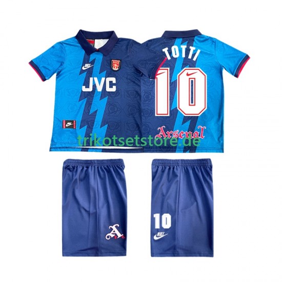 Arsenal TOTTI 10 Retro 1995 1996 Kinder Trikotset Auswärts Kurzarm