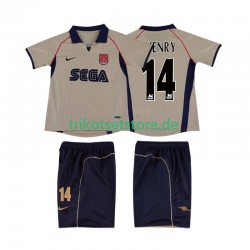 Arsenal Thierry Henry 14 Retro 2001 2002 Kinder Trikotset Auswärts Kurzarm