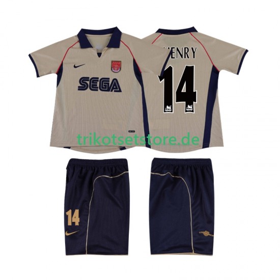 Arsenal Thierry Henry 14 Retro 2001 2002 Kinder Trikotset Auswärts Kurzarm