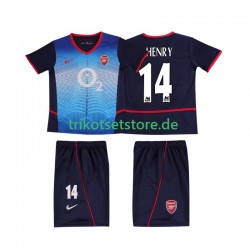 Arsenal Thierry Henry 14 Retro 2002 2004 Kinder Trikotset Auswärts Kurzarm