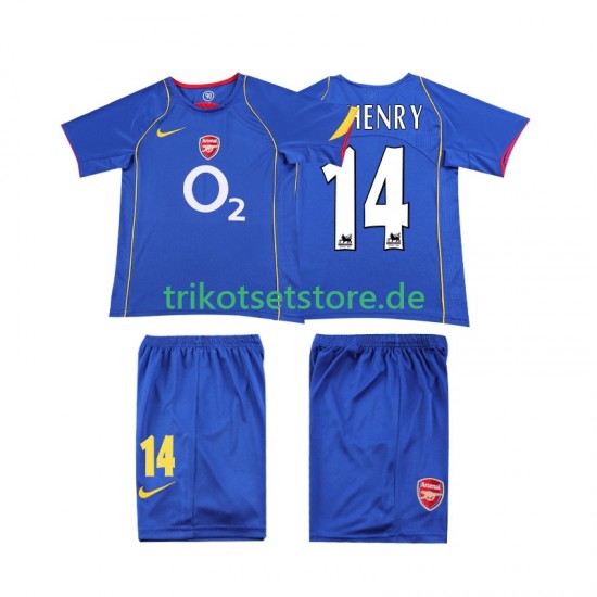 Arsenal Thierry Henry 14 Retro 2004 2005 Kinder Trikotset Auswärts Kurzarm