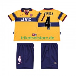 Arsenal VIEIRA 4 Retro 1997 1999 Kinder Trikotset Auswärts Kurzarm