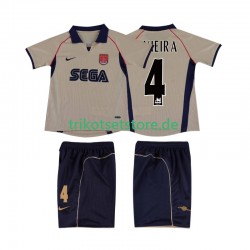 Arsenal VIEIRA 4 Retro 2001 2002 Kinder Trikotset Auswärts Kurzarm