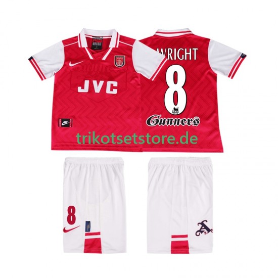 Arsenal WRIGHT 8 Retro 1996 1997 Kinder Trikotset Heim Kurzarm