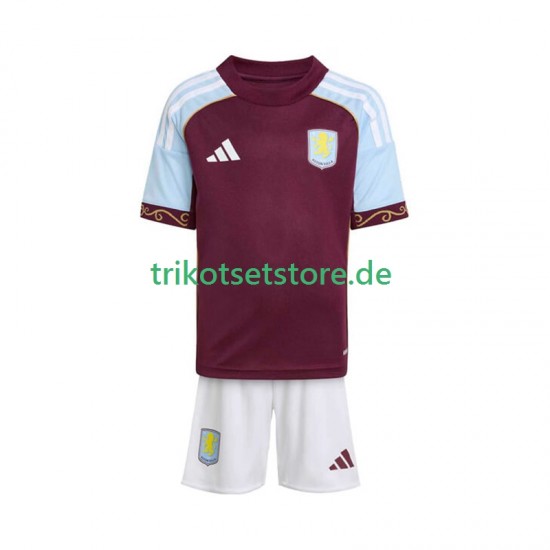 Aston Villa 2025-2026 Kinder Trikotset Heim Kurzarm