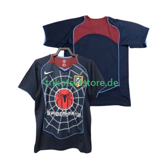 Atlético Madrid Retro 2004 2005 Herren Trikot Auswärts Kurzarm