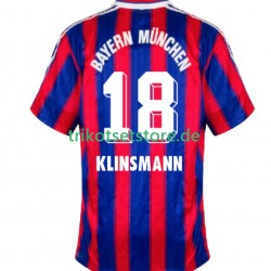 FC Bayern München Klinsmann 18 Retro 1995 1997 Herren Trikot Heim Kurzarm