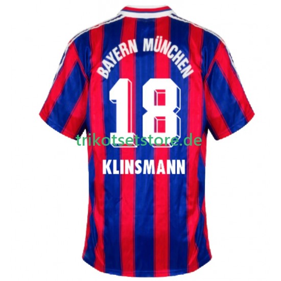 FC Bayern München Klinsmann 18 Retro 1995 1997 Herren Trikot Heim Kurzarm