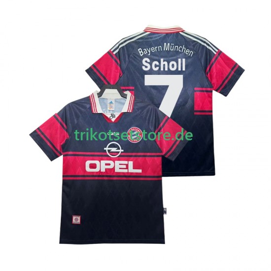 FC Bayern München Scholl 7 Retro 1997 1999 Herren Trikot Heim Kurzarm