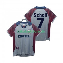 FC Bayern München Scholl 7 Retro 1998 1999 Herren Trikot Ausweich Kurzarm