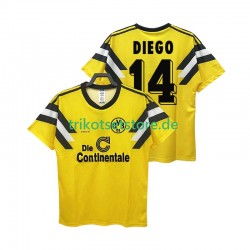 Borussia Dortmund DIEGO 14 Retro DFB-POKAL 1989 Herren Trikot Heim Kurzarm