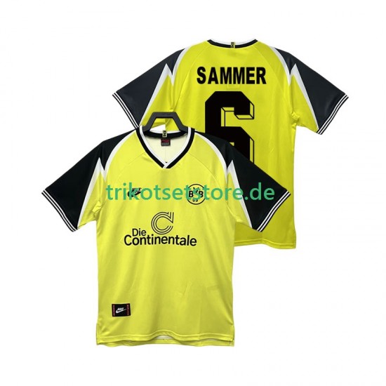 Borussia Dortmund SAMMER 6 Retro 1995 1996 Herren Trikot Heim Kurzarm