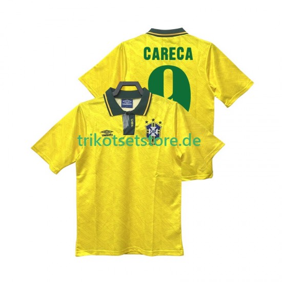 Brasilien CARECA 9 Retro 1991 1993 Herren Trikot Heim Kurzarm