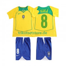 Brasilien KAKA 8 Retro 2004 Kinder Trikotset Heim Kurzarm