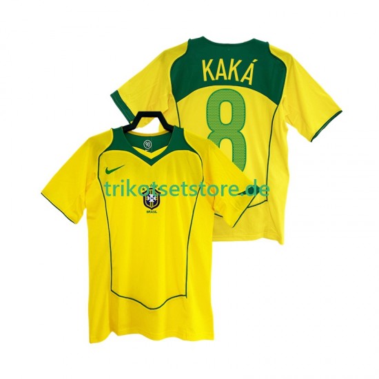 Brasilien KAKA 8 Retro 2004 Herren Trikot Heim Kurzarm
