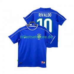 Brasilien RIVALDO 10 Retro 1998 Herren Trikot Auswärts Kurzarm