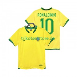 Brasilien RONALDINHO 10 Retro 2006 Herren Trikot Heim Kurzarm