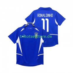 Brasilien RONALDINHO 11 Retro 2002 Herren Trikot Auswärts Kurzarm