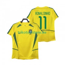 Brasilien RONALDINHO 11 Retro 2002 Herren Trikot Heim Kurzarm