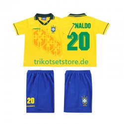 Brasilien RONALDO 20 Retro 1994 Kinder Trikotset Heim Kurzarm