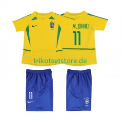 Brasilien RONALOINHO 11 Retro 2002 Kinder Trikotset Heim Kurzarm