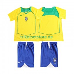 Brasilien Retro 2004 Kinder Trikotset Heim Kurzarm