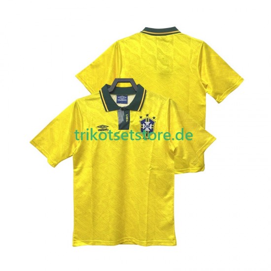 Brasilien Retro 1991 1993 Herren Trikot Heim Kurzarm