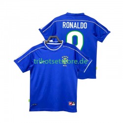 Brasilien Ronaldo 9 Retro 1998 Herren Trikot Auswärts Kurzarm