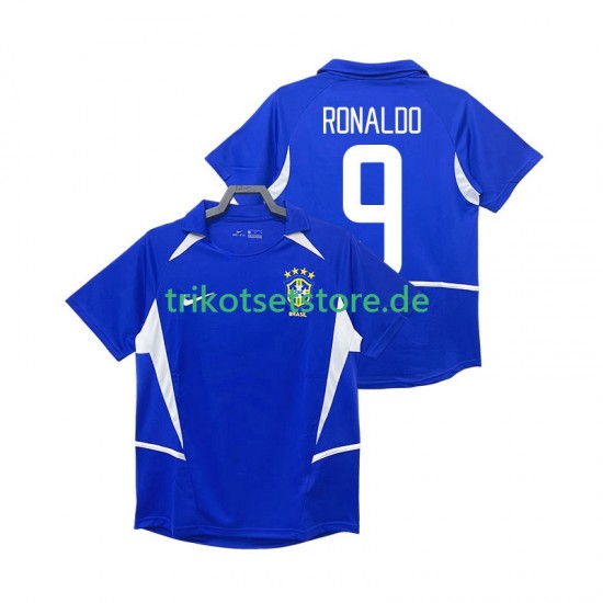 Brasilien Ronaldo 9 Retro 2002 Herren Trikot Auswärts Kurzarm